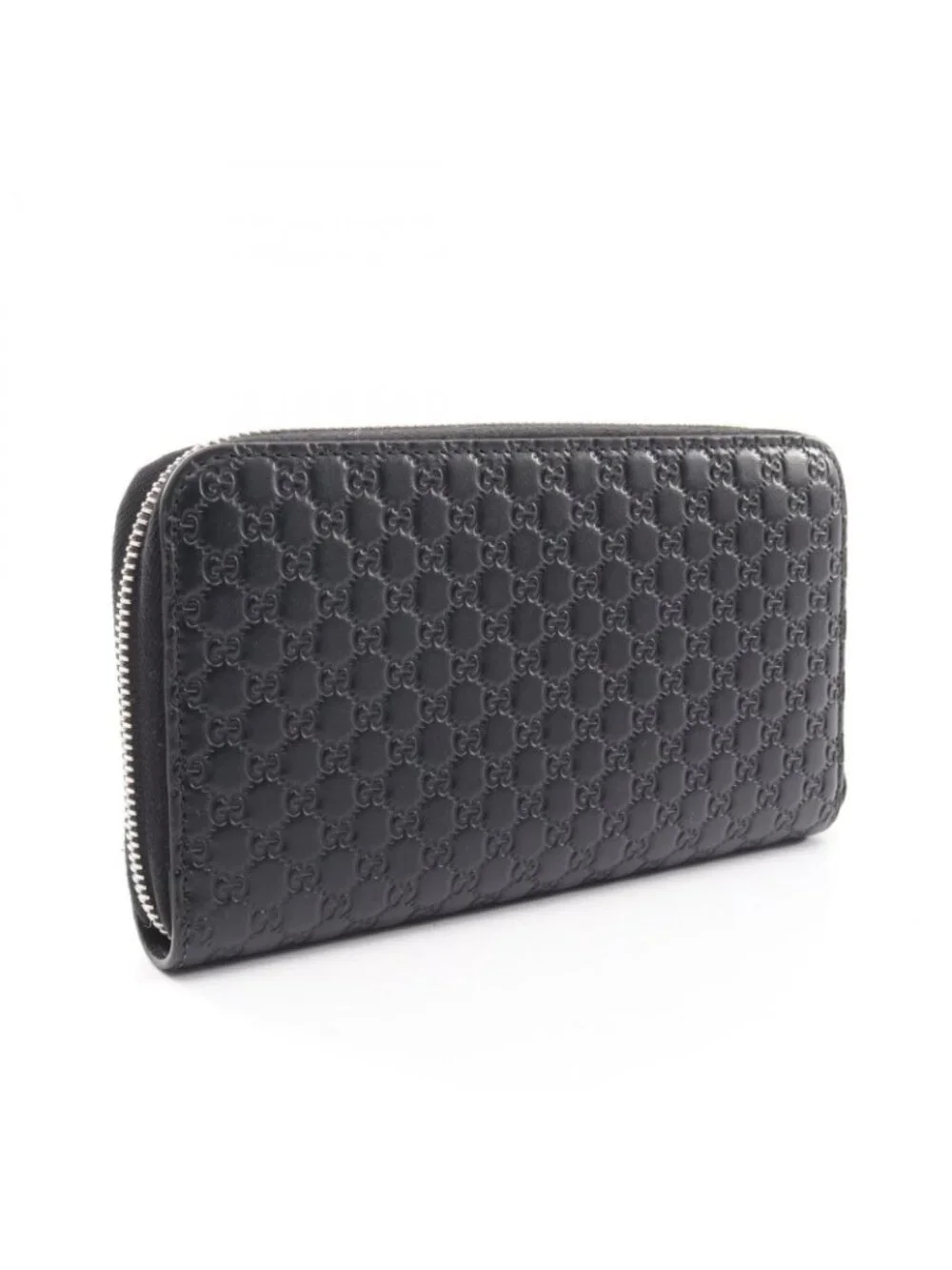 Gucci Round Wallet Micro Guccissima Black Leather - Picture 2 of 9